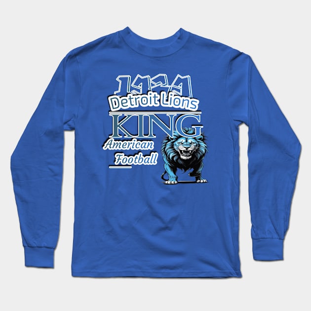 Detroit lions king American football Long Sleeve T-Shirt by Human light 